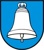 Gemeindewappen: «In Blau weisse Glocke»